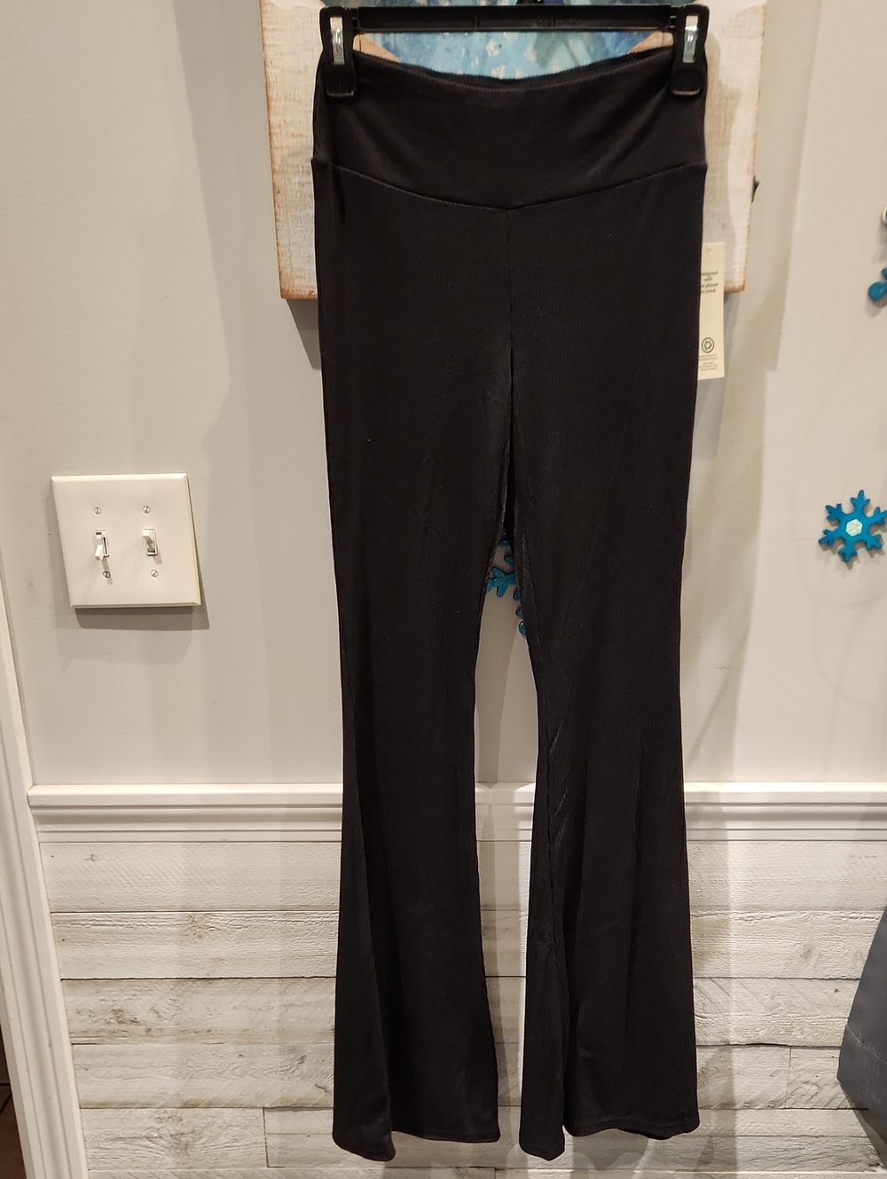 No Boundaries Black Boot Cut Flare Ribbed Pants Sz XS (0-2)